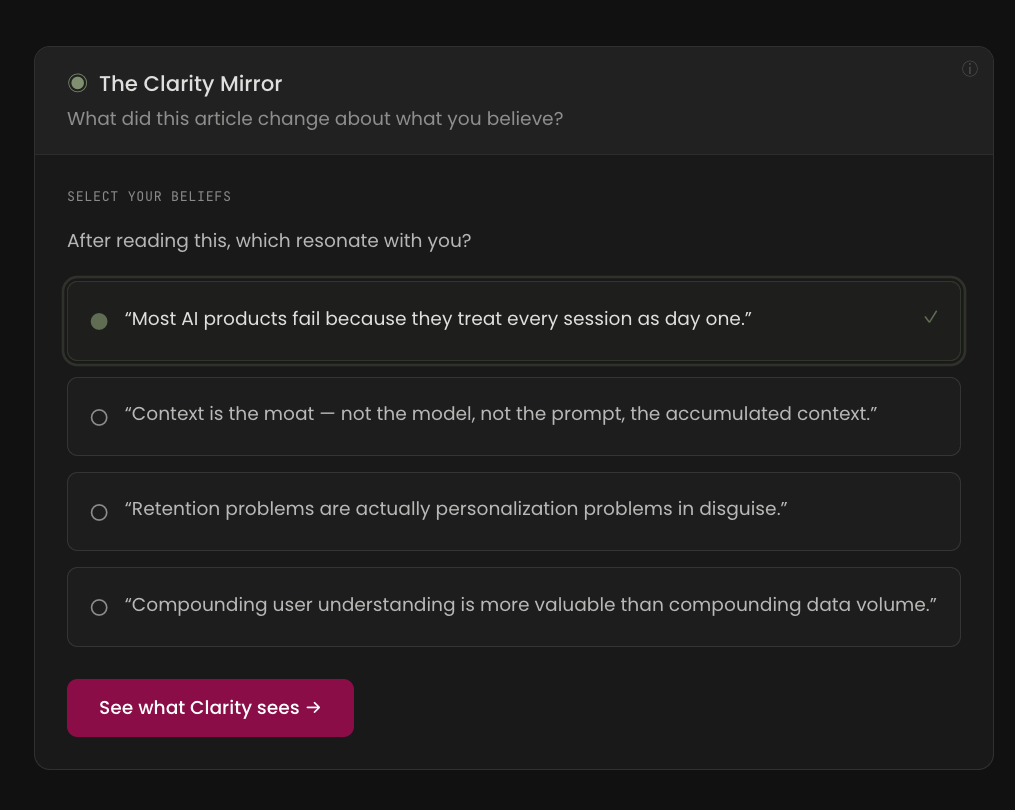 Clarity blog post with personalized insights